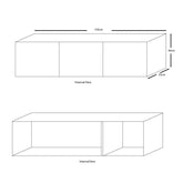 Floating White Tv Media Unit 150cm